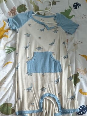 Kye Baby - Baby Blue Dinosaur Romper